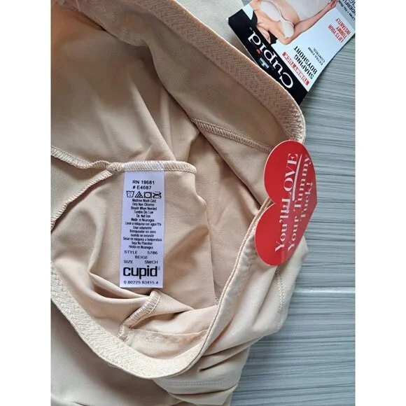 NEW Cupid Tummy Tuck Shaping Boyshort Beige S  Extra Firm Control Women's Shape - Picture 9 of 10